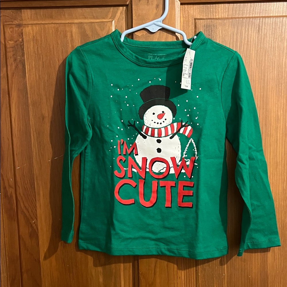 The Children's Place Green 'I'm Snow Cute' Long Sleeve Tee